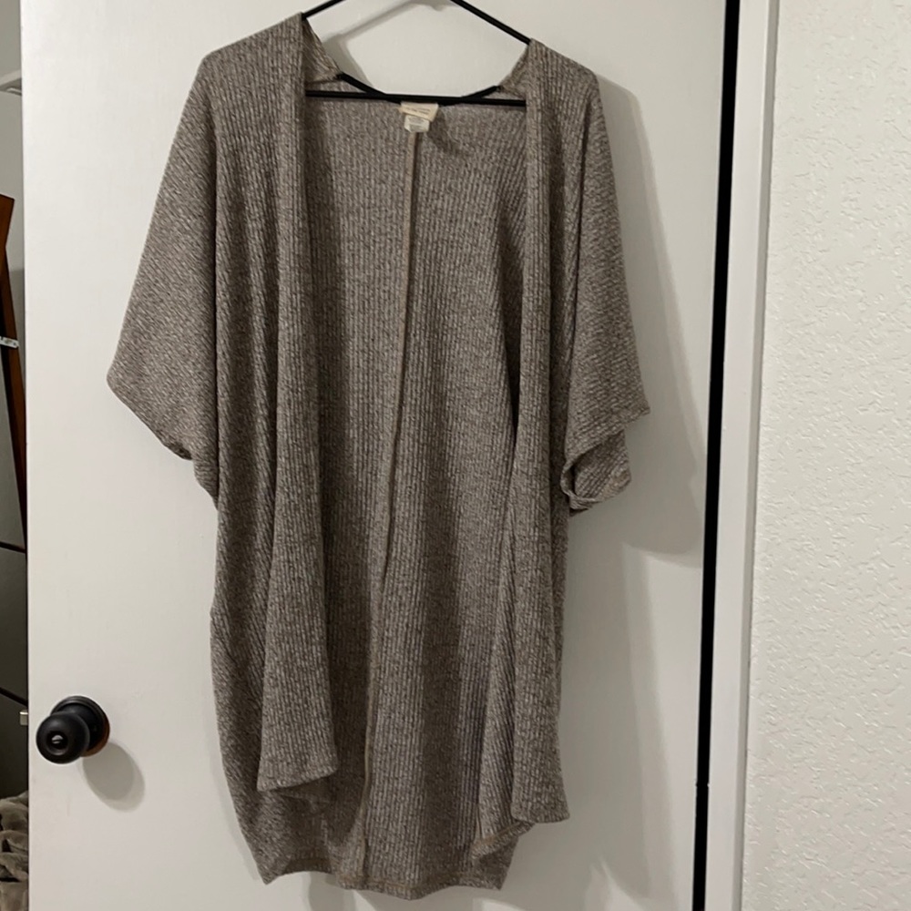 3/4 SLOUCHY TAUPE CARDIGAN